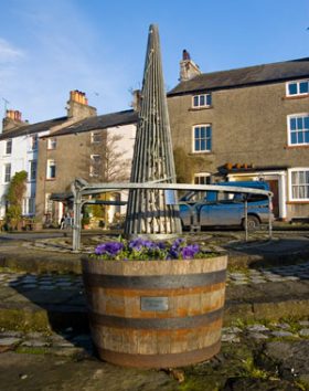 The artwork at the start of the Cumbria Way © David Harrison The artwork at the start of the Cumbria Way © David Harrison