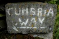 Slate sign on the Cumbria Way© Darcy Moore Slate sign on the Cumbria Way© Darcy Moore